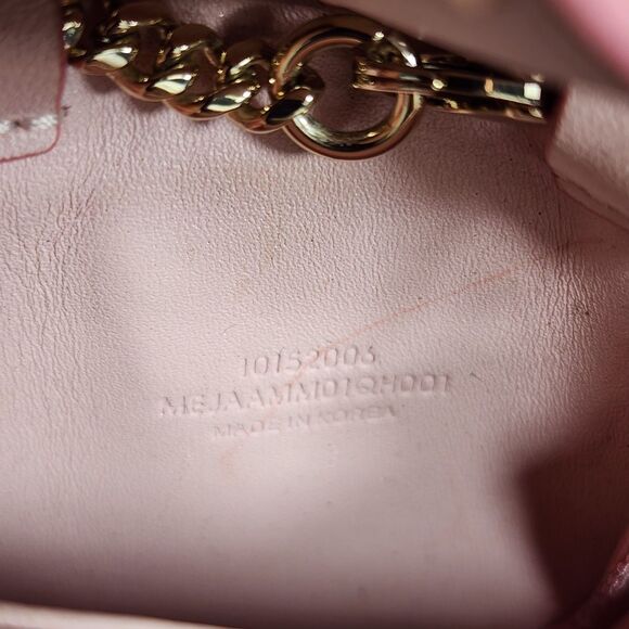 MCM Vintage Pink Visetos Mini Crossbody Chain Bag Purse Made in Korea 1990s - Picture 13 of 16